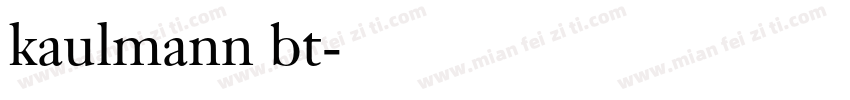 kaulmann bt字体转换